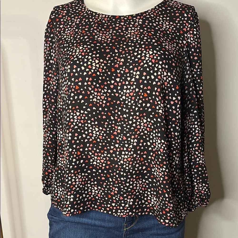 Apt. 9 Brown and White 3/4 Sleeve Blouse - Picture 6 of 6